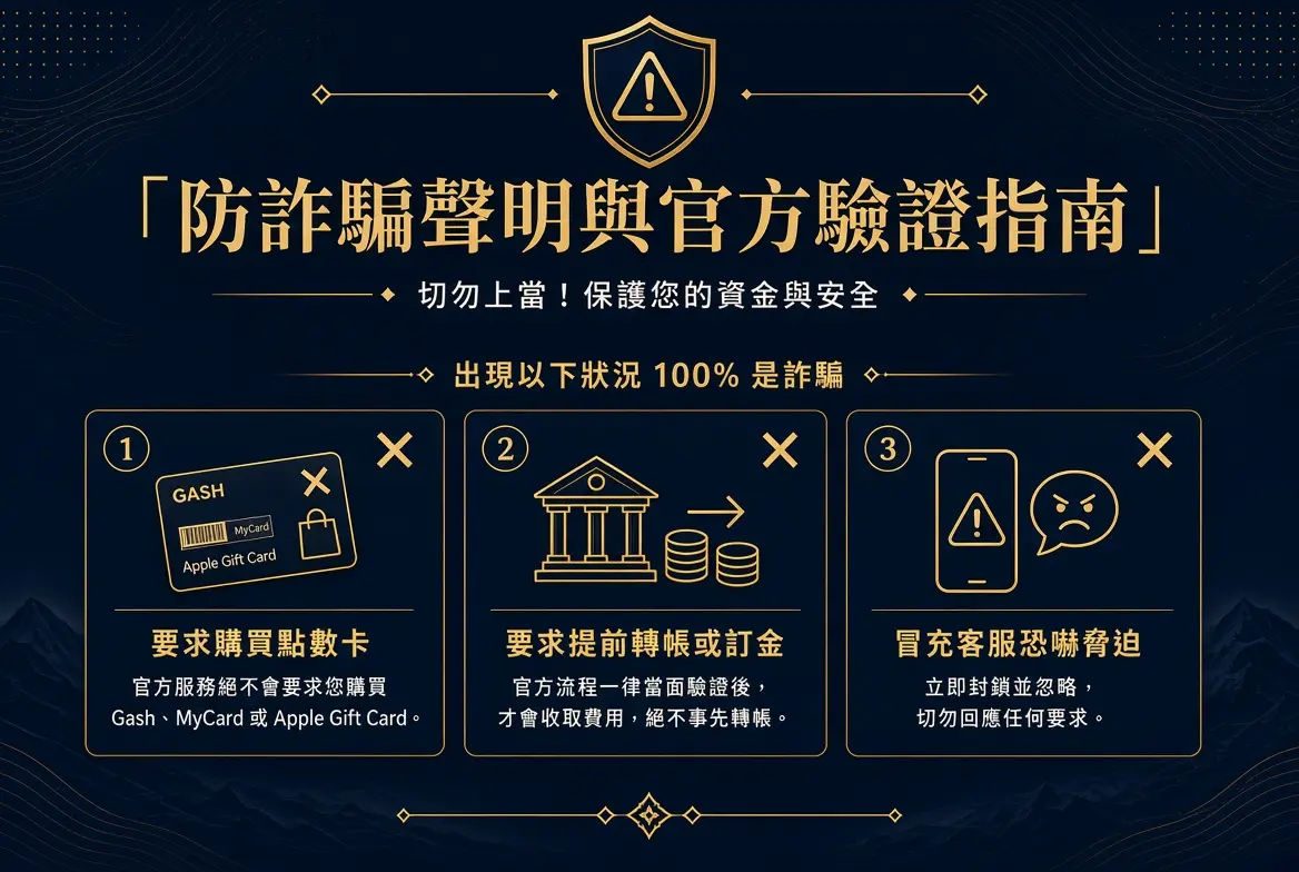 防詐騙聲明
